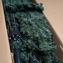 9ft Pre-Lit Snowy Christmas Hinged Tree 11 Flash Modes w/ 780 Multi-Color Lights