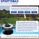 SPX0715BA3 Key Cover and Handle Assembly Compatible with Hayward Multiport Valves and Filters Models SP0715, SP0716, S220T2, S270T