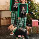 Haloumoning Family Christmas Pajamas Matching Sets Xmas PJs Sets Holiday Jammies Sleepwear Black