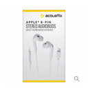 Acoustix Apple 8-Pin Stereo Audiobuds, White