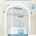 Grownsy Adjustable 4 in 1 Large Bottle Sterilizer and Dryer, 8 Bottles Capacity,Electric Steam Baby Bottle Sterilizer, Sanitizer for Baby Bottles & Pacifiers, Breast Pump Parts Blue