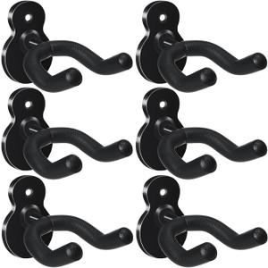 LALAOKS Guitar Hanger Guitar Wall Mount for Acoustic Electric and Bass Guitars, Ukulele (6Pack)