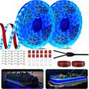 40FT Boat LED Strip Lights 12V Waterproof, Marine LED Strip Lights for Pontoon, Ideal as Under Gunnel Lights, Deck Light, Boat Interior Light for Kayak, Jon Boat and Fishing Boats (Blue)