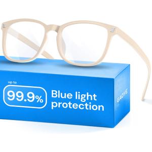 Gaoye Blue Light Glasses for Computer & Gaming - Anti UV Ray Lenses, Scratch-Resistant & Comfort Fit (Medium)