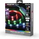 LED Strip Short Wi-Fi Multi-Color LED Light Strip Monster 6.5Ft, Smart App, Customizable Settings, Any Space, Voice-Control, Alexa, Google Assistant, Easy Installation