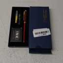 Fountain Pen, luxury pens,Fine point smooth writing pens for journaling fancy pens with Gift Case, Red