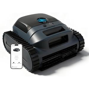 Cordless Robotic Pool Vacuum Cleaner, Blue
90-Min Runtime, for Above Ground/Inground Pools up to1614 sq. ft, APP Support