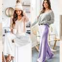 ZOOSIXX Wide Leg Palazzo Pants for Women - High Waist Casual Beach Lounge Pants Loose Flowy Pants Stretchy Trousers, Size: Medium