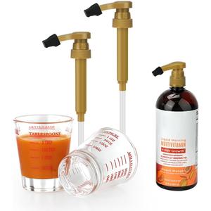 Aieve Shot Glass Set Compatible with MaryRuth's Liquid Multivitamin 30 fl oz Bottle, Measuring Cups With Ounce Pump Dispenser for Mary Ruth Multivitamin Hair Growth 30 fl oz
