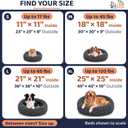 Calming Donut Dog Bed for Small Dogs, Round Dog Bed for Medium & Large Dogs