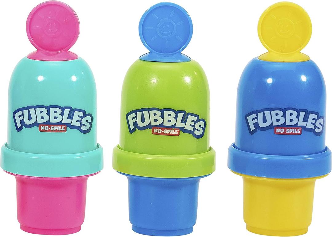 Little Kids Fubbles No-Spill Mini Bubble Tumbler (3 Pack), Multi (99630)