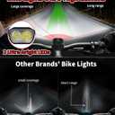 DARKBEAM Bike Headlight Rechargeable USB-C, Bicycle Lights 4000LM Ultra Bright, Mountain Bike Light Set for Night Riding, 6+5 Mode Waterproof Front Bike Light & Rear Light for Road, Cycling