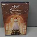 HMASYO Christmas Tree Topper Angel with Timer Lights, 12" Angel Tree Toppers with Silver Wings, Star Light, Remote Control and USB Power Xmas Treetop Decoration for Indoor Office Holiday Party