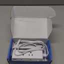 Flat Extension Cord with Outlet Cover, Flat Plug Power Strip with 6 Outlets and 3 USB Ports, 2000 Joules Surge Protector, 5 FT Cord Hidden Outlet Extender for Tight Spaces, White