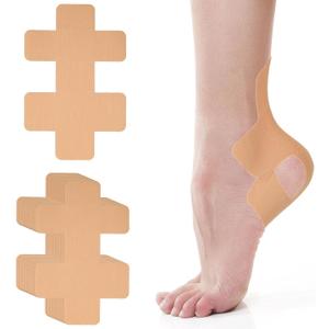 FairySandy 12 Pcs Precut Kinesiology Tape for Pain Relief Waterproof Breathable Kinesiology Athletic Tape Enhance Elastic Pre Cut Strips for Sports Joints Muscle Support (Ankle,Beige)