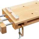 Portable Workbench Hard Woodworking Vise Desktop Work Table Work Bench with G-Type Fixing Clips and Limit Blocks, for Home, Woodworking Studios, Fixed for Processing Wood