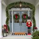 N&T NIETING 2 PCS Christmas Garland Norfolk Pine Garland Real Touch Faux Greenery Garlands Realistic Soft Garland for Mantle Fireplace Table Stair Holiday Winter Indoor Outdoor Xmas Decorations (9 FT)