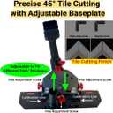 45 Degree Tile Chamfering Tool, Angle Grinder Tool for Tile Chamfering, Tile Cutting Tools ONLY for 4-1/2 & 5 Angle Grinder