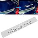 4-Matic Emblem 3D ABS Trunk Logo Badge Decoration Gift (Chrome Silver) Compatible for Mercedes-Benz Accessories (A1)