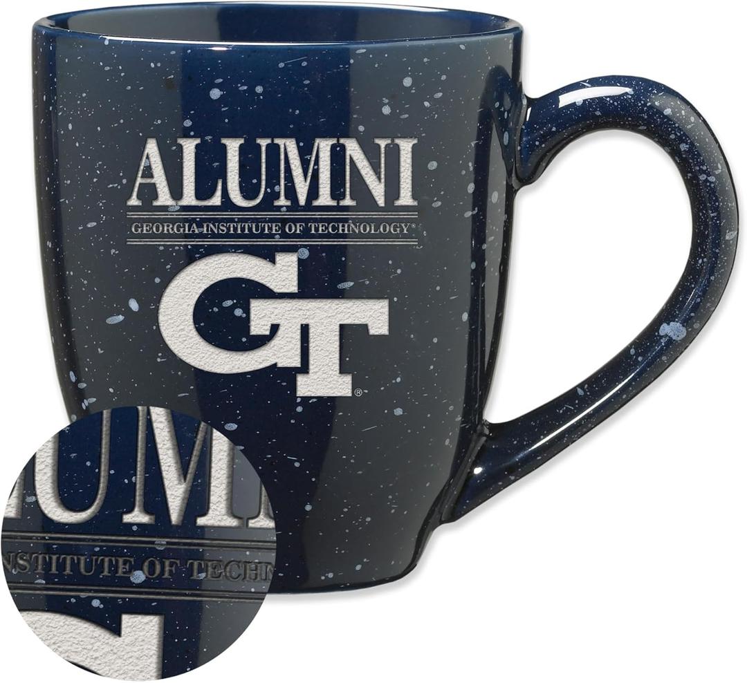 Rico Industries NCAA Alumni 16 oz Team Color Laser Engraved Speckled Ceramic Coffee Mug