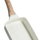 Nonstick Granite Omelette Skillet - Pancake Pan and Healthy Egg Cooker Suitable for Gas Stove Versatile Breakfast Skillet for Eggs, Pancakes, Plett, Crepes Frying Pan & Induction Cookware (White)