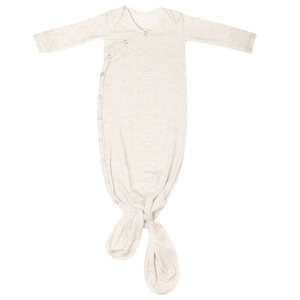 Copper Pearl Baby Gown - Knotted Newborn Sleepers for Baby Boy and Girl, Soft Stretchy Long Sleeve Infant Gowns with Bottom Tie and Hand Mittens, Perfect Hospital Coming Home Outfit 