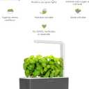 Click & Grow Indoor Herb Garden Kit with Grow Light | Smart Garden for Home Kitchen Windowsill | Easier Than Hydroponics Growing System | Vegetable Gardening Starter (3 Basil Pods Included), Grey