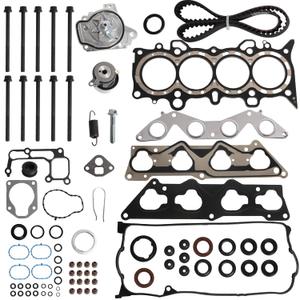1.7 Head Gasket Set W/Head Bolts Timing Belt Kit W/Water Pump fit for Honda Civic HX/EX 1668CC/1700CC 1.7L 2001-2005 D17A2 D17A6 OE# HS26236PT HS26236PT-2 TCK312 HS4034 HB4034