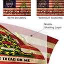 1776 Dont Tread On Me Flag 3x5 Ft Double Sided, We The People Gadsden Flags Banner, 3 Ply USA American US Rattlesnake Vintage Garden Flag Outdoor With UV Fade Proof