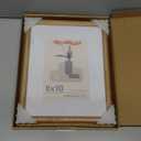 8x10 Picture Frame, Solid Beech Wood Frame with Real Glass, Hard Wood 8 by 10 Photo Frame for Wall & Tabletop Display, 8x10 Picture Frame Matted to 6x8, Natural Beech Color