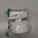 Zookpr 4 Inch Rubber Round to Oval Dryer Vent Adapter with Stainless Steel Worm Drive Clamp Fill All Recessed Dryer Vent,Black,Oval Duct Connector for House