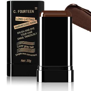 2 x Safe and Convenient Comb Hair Dye, Portable Hair Color Comb for Gray Hair Coverage, Waterproof and Sweat-Proof Hair Concealer Stick, 2 in 1 Instant Dye, for Women & Men (Coffee, 03)