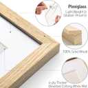 Yaetm Minimalist 16x20 Oak Picture Frame with Mat for 11x14, Natural Solid Oak Wood 16x20 Frame for Wall, Lightweight, Wall Mount, Single, 16x20 - 1 pack