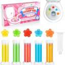 KILOSTEP Flower Toilet Gel Stamp, 60 Count Toilet Bowl Stamp Gel 4 Kinds Of Scent Toilet Bowl Cleaner