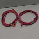 Elebase 1/ 4 inch TS Guitar Cable 3M/ 10FT 2Pack, Stylish Right Angle to Straight 6.35mm Instrument Cord, Quarter inch Audio Line for Electric Guitar, Bass, Keyboard, Amplifiers, Speakers, Pedals, Tuners