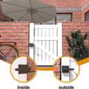Sdstone Double Side Gate Latch,Heavy Duty Swinging Door Latch Gate Hardware for Wooden Fence,Gate Hardware for Left Inswing Outdoor Wooden Gates, Pool Gate, Backyard, Garden
