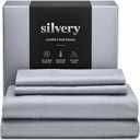 Silvery Silver Infused Bed Sheets Set - Ultra-Soft Temperature-Regulating Fabric with Self-Cleaning Technology™ that Stays Fresh 3X Longer for Hygienic Sleep