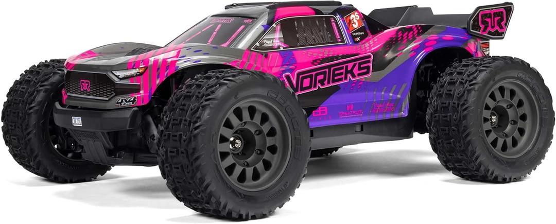 ARRMA RC Truck 1/10 VORTEKS 4X4 223S BLX BRUSHLESS Stadium Truck RTR (Battery and Charger Not Included) with DSC, Purple, ARA4305V4T3
