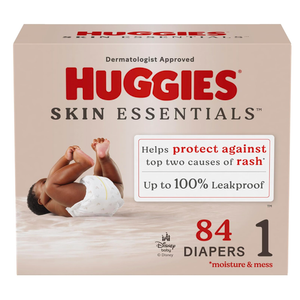 Huggies Size 1 Diapers, Skin Essentials Baby Diapers, Size 1 (814 lbs), 84 Count
