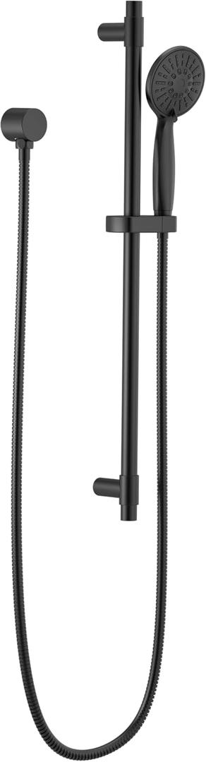 Delta Faucet Slide Bar Hand Held Shower with Hose, Black Handheld Shower Head, Slide Bar Hand Shower, Handheld Shower, Detachable Shower Head, Matte Black 51361-BL