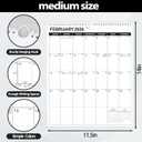 2 x OuMuaMua Wall Calendar 2026, 11.5" X 14" 18-Month Vertical Wall Calendar 2026-2027, Runs From 2026 Jan - 2027 Jun with Thick Paper Spiral Bound For School Home Office Organizing (White)