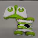 Tecnock Remote Control Car RC Cars for Kids, 4WD 2.4GHz Remote Control Toys, Double Sided Flips 360 Rotating RC Stunt Car, Toy for 5 6 7 8 Year Old Boys Girls (Regular Models, Green & White)