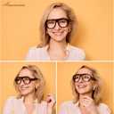 AMOMOMA 3 Pack Retro Oversized Aviator Reading Glasses for Women Men,Trendy Blue Light Blocking Readers Large Frame AM6224