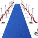 Shihanee Sequin Aisle Runner for Wedding Glitter Rug with Carpet Tape Sparkly Prom Outdoor Floor Birthday Carpet Runner for Ceremony Event Graduation Party(2 x 15 ft,Blue)