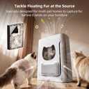 uahpet Pet Air Purifier for Home, Reduce Pet Hair, Dander, Odors, Dust, Smoke for Large Rooms up to 2100 Ft, Air Cleaner with H13 HEPA, Washable Pre-Filter & Air Quality Monitor, White+Pink