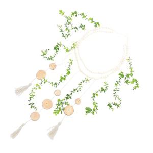 Amazon.com: QUMIIRITY Hanging Photo Display Wooden Beads Garland Boho Wall Decor for Bedroom Living Room Elegant Eucalyptus Leaf Design Sturdy Practical Photo Hangers for Wall Decor for Home Decoration : Home & Kitchen