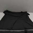 ETCYY NEW Womens Summer Dresses Mesh Hem Petal Short Sleeve Dress Floral Print Daily Sundresses with Pockets Black L