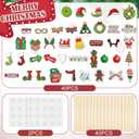 Kosiz 40 Pcs Christmas Party Photo Picture Props Elves Booth Party Gifts Decorations Bulk Holiday Photo Booth Props Supplies Stickers Bulk Christmas Stocking Stuffers Gifts Birthday Favors