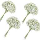 120PC Baby Breath Artificial Flowers - Babies Breath Flowers Artificial Bulk Faux Flowers Bouquet White Flores Real Touch Fake Flowers Arrangements Wedding Centerpieces Tables Decorations