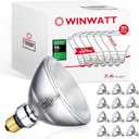 WinWatt PAR38 Flood 25-Deg. 39W, 12-Pack 50W Eq. EcoPAR Halogen Light Bulb E26 Dimmable 2900K CRI100 120V (Count of 12)